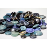 Knöpfe in der Masse - 150gr - blaue Töne