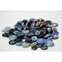 Boutons en vrac - 150gr - tons bleus