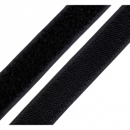 Schwarz Klettband - 20mm