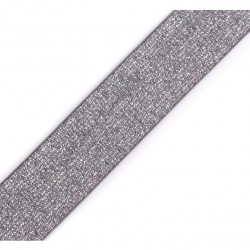 Elastic silver-grey lurex - 27mm