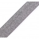 Elastique lurex gris-argent - 30mm