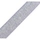 Elastique lurex gris-argent - 27mm