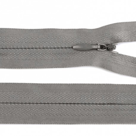 Invisible closed-end zip - grey