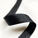 Schrägband Satin schwarz