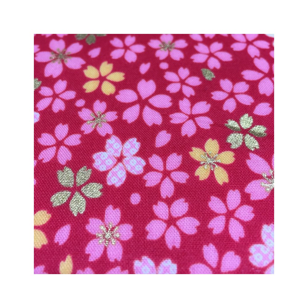 Kokka - Japanese flowers pink