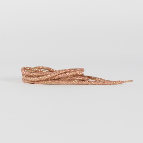 See You at Six - Shoelaces - Rosé with Gold Lurex