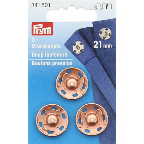 Prym boutons pressions à coudre 21mm