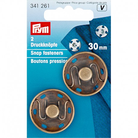 Prym boutons pressions à coudre 30mm