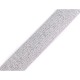 Elastique lurex blanc-argent - 30mm