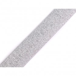 Elastic silver-white lurex - 30mm