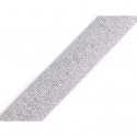 Elastique lurex blanc-argent - 30mm