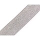 Elastische Silber-taupe Lurex - 40mm