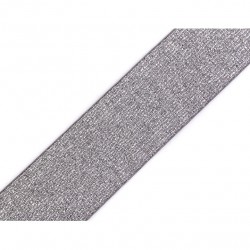 Elastique lurex gris-argent - 40mm