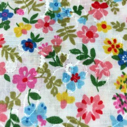 Cosmo - Printed embroidery multicolored flowers