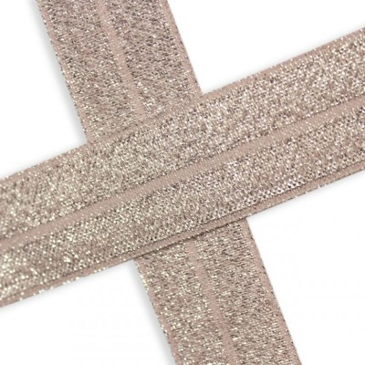 Lurex elastic bias tape - 20mm