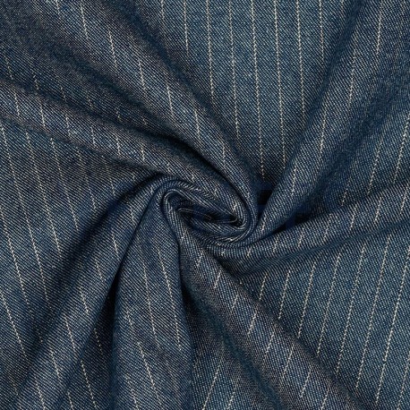  Light denim lurex striped