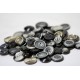 Boutons en vrac - 150gr - tons gris-noirs