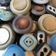 Buttons in bulk - 150gr - blue-gray tones