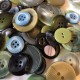 Buttons in bulk - 150gr -  blue-green tones