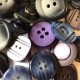 Buttons in bulk - 150gr - purple-grey-blue tones