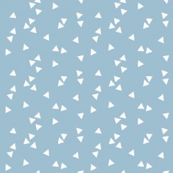 Blue triangles cotton
