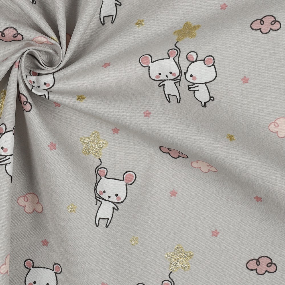 Baumwolle glitter sweet mouse