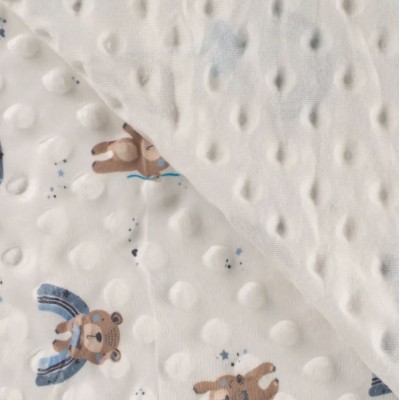 Minky dimple baby bear