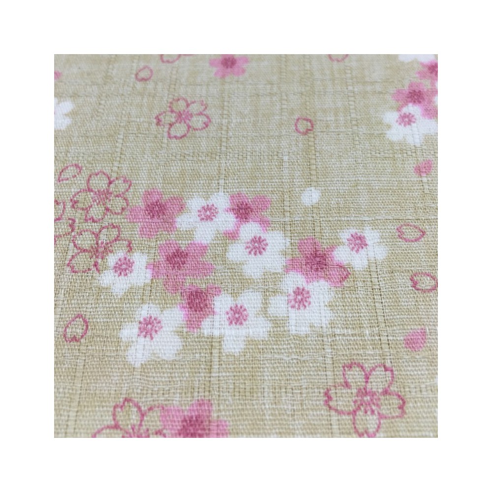 Morikiku - Fleurs sakura crème