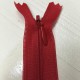 Invisible closed-end zip - red