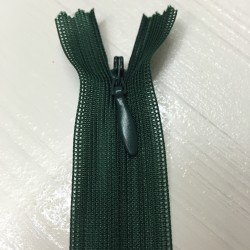 Invisible closed-end zip - dark green