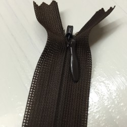 Invisible closed-end zip - brown