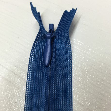 Invisible closed-end zip - blue