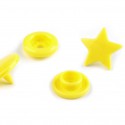 Kunststoff Druckknöpfe Sterne gelb - 100x