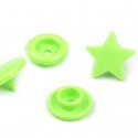 Kunststoff Druckknöpfe Sterne grüner Apfel - 10x