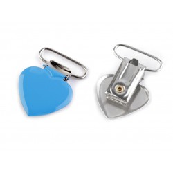 Pacifier clip white heart
