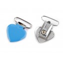 Pacifier clip blue heart