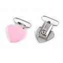 Clip ciuccio cuore rosa