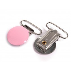 Pacifier clip pink round