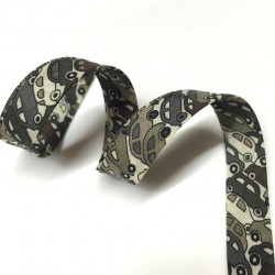 Bias tape Liberty Cars brown