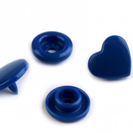 Kunststoff Druckknöpfe Herz blau