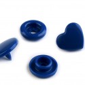 Pressioni snap cuore blu marino - 10x