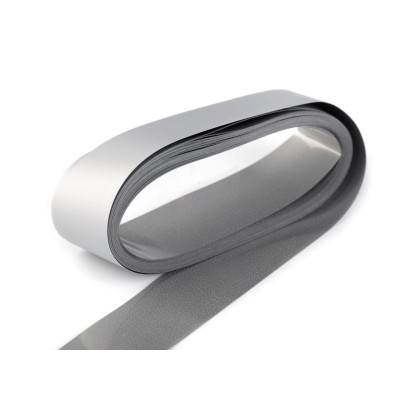 Reflective webbing tape grey